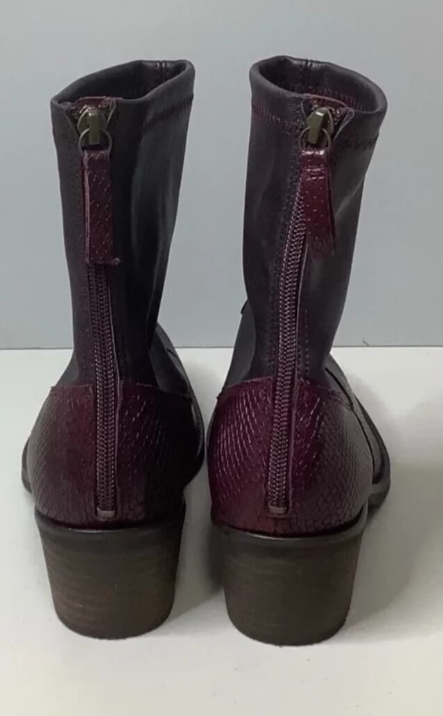 Free People Grand Teton Merlot Western Metal Toe Ankle Boots