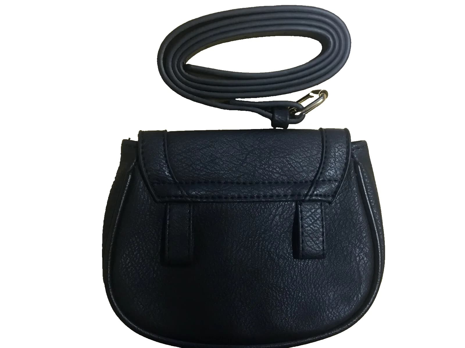 New Womens Small Leather Belt Bag With Tassel Black FREE Belt Money Jewelry etc