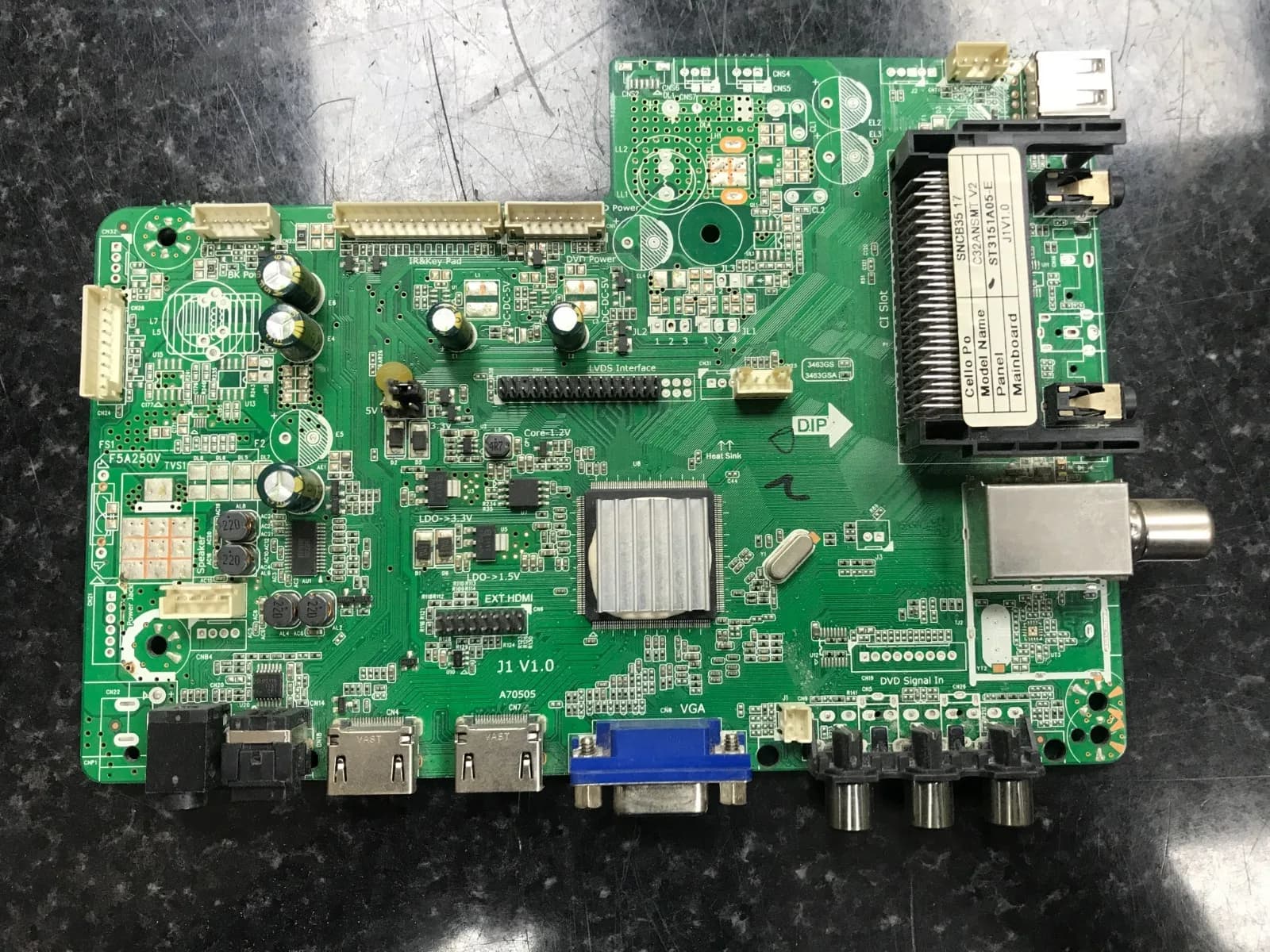 MAIN BOARD J1 V1.0 FOR FERGUSON F32ANSMT TV