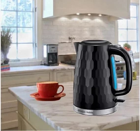 Russell Hobbs 1.7L Honeycomb Kettle Blue Illumination light EX Display item