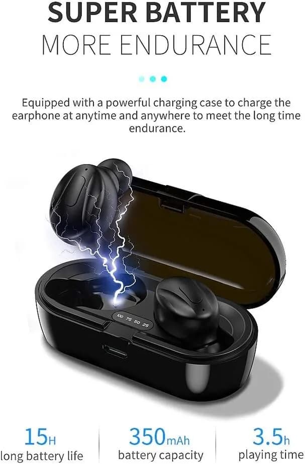 ***New*** XG-13 True Wireless Stereo Bluetooth Earphones Earbuds 5.0 Mic Black