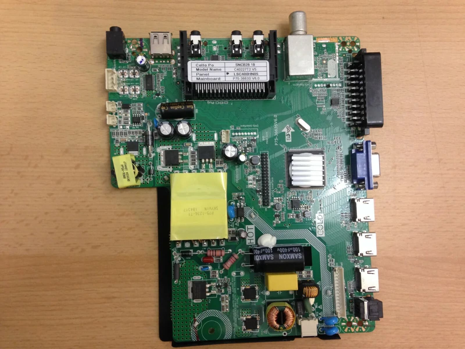CELLO C40227T2 V5 MAIN AV TV BOARD