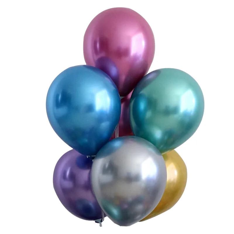 50 X Latex 12" PEARL Metallic BALLOONS Air or helium Birthday Wedding Party