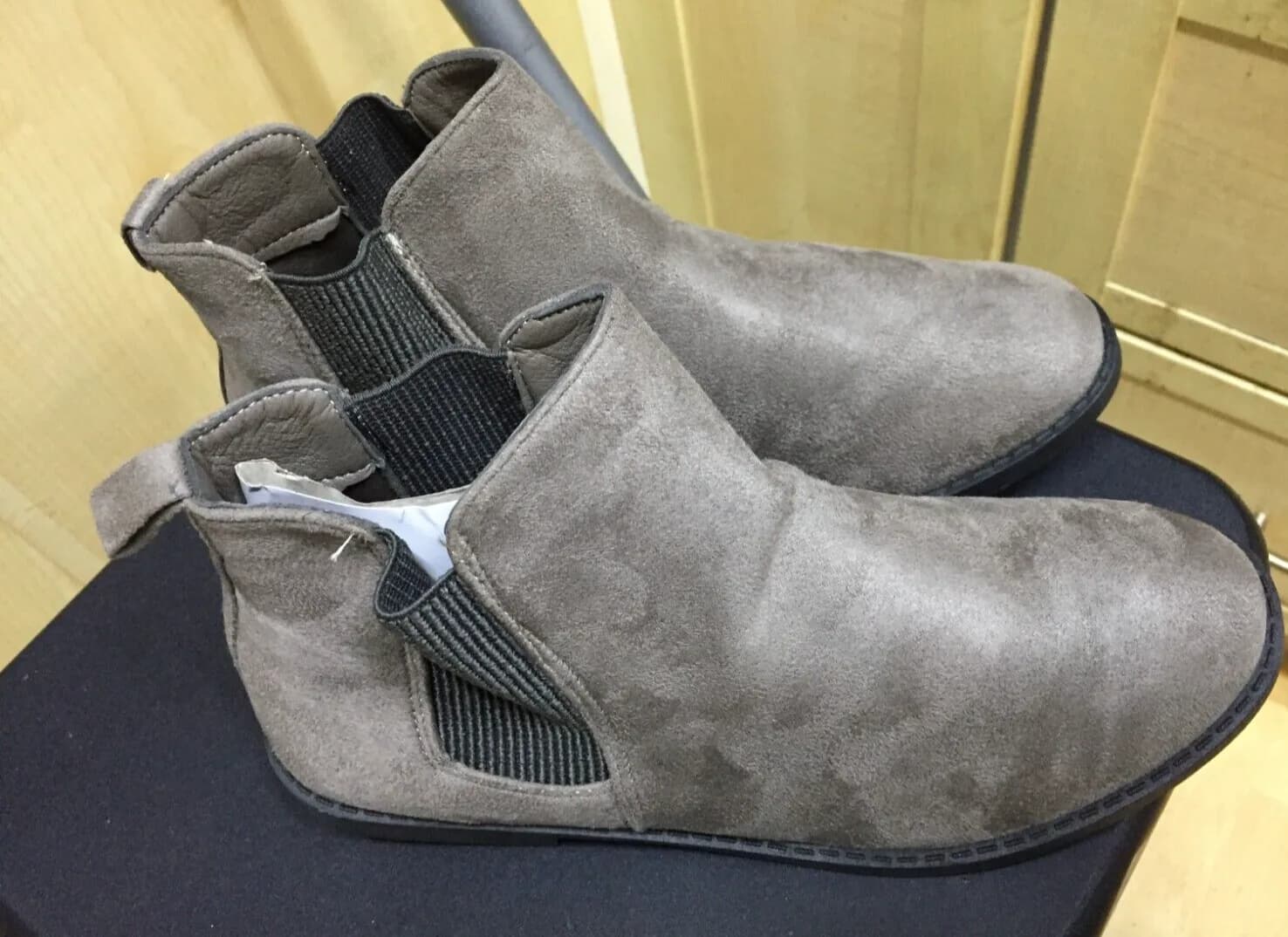 STUDIO WOMENS DOUBLE GUSSET CHELSEA BOOTS LIGHT BROWN UK SIZE 7