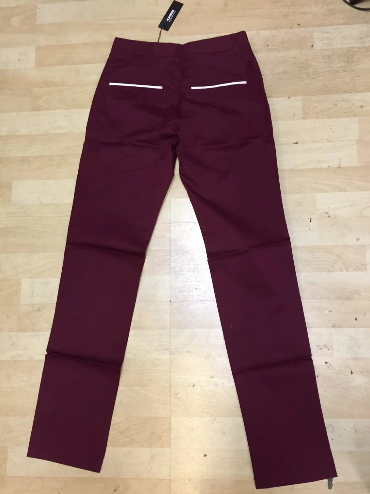 FLATSEVEN MEN'S MAROON TROUSERS PANTS SIZE 26"