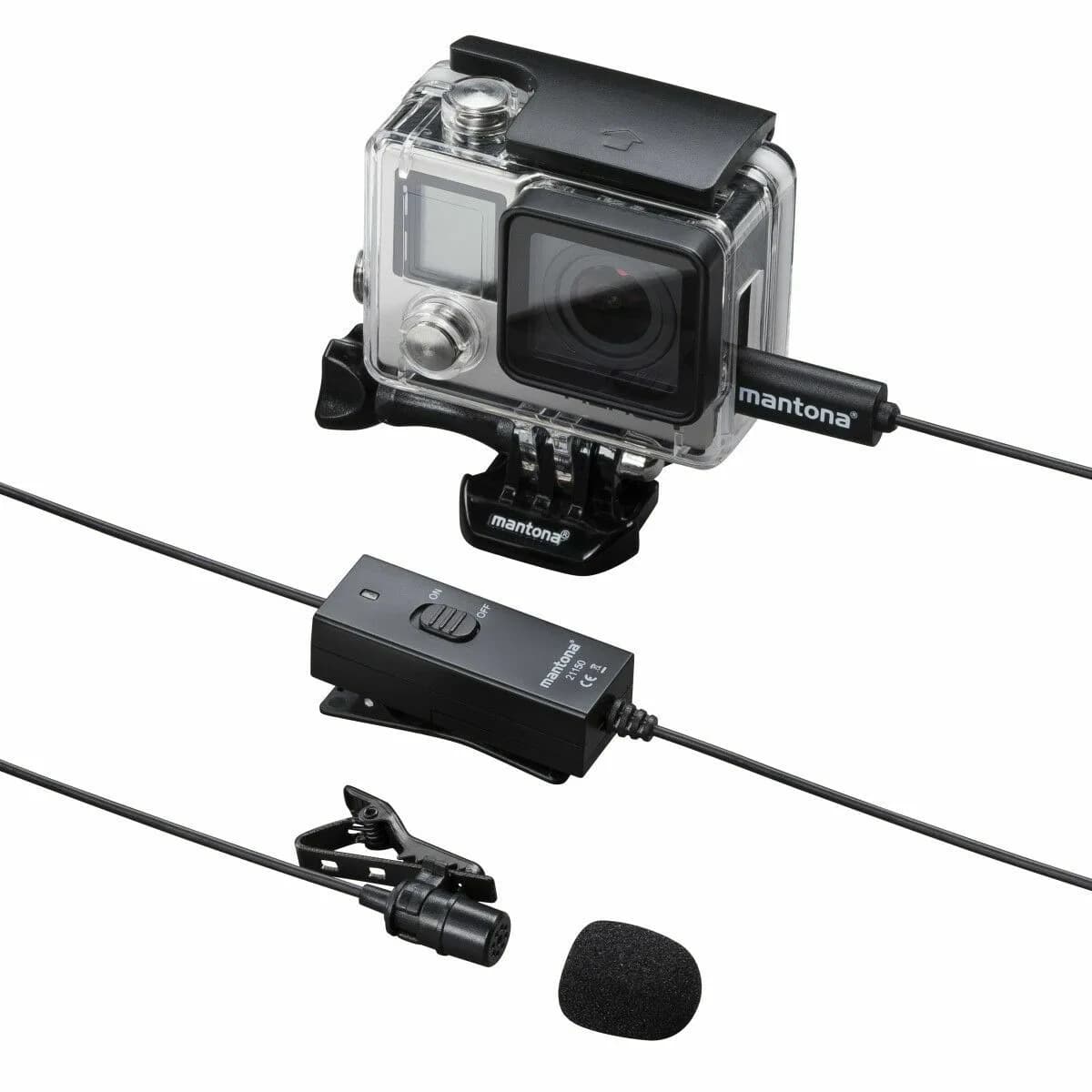 Mantona Lavlier Microphone Gro Pro 3/3+ 4 Microphone Kit - Quality Audio Vlog