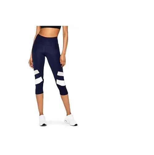 Aurique sports women's Capri leggings - Capri BAL1016-Navy/White XXS