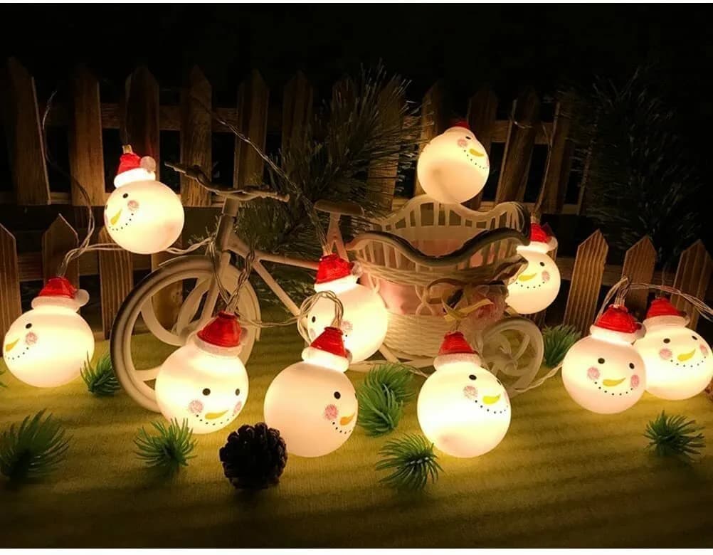LED Snowman String Starry Light for Gardens Home Wedding Christmas Xmas Tree