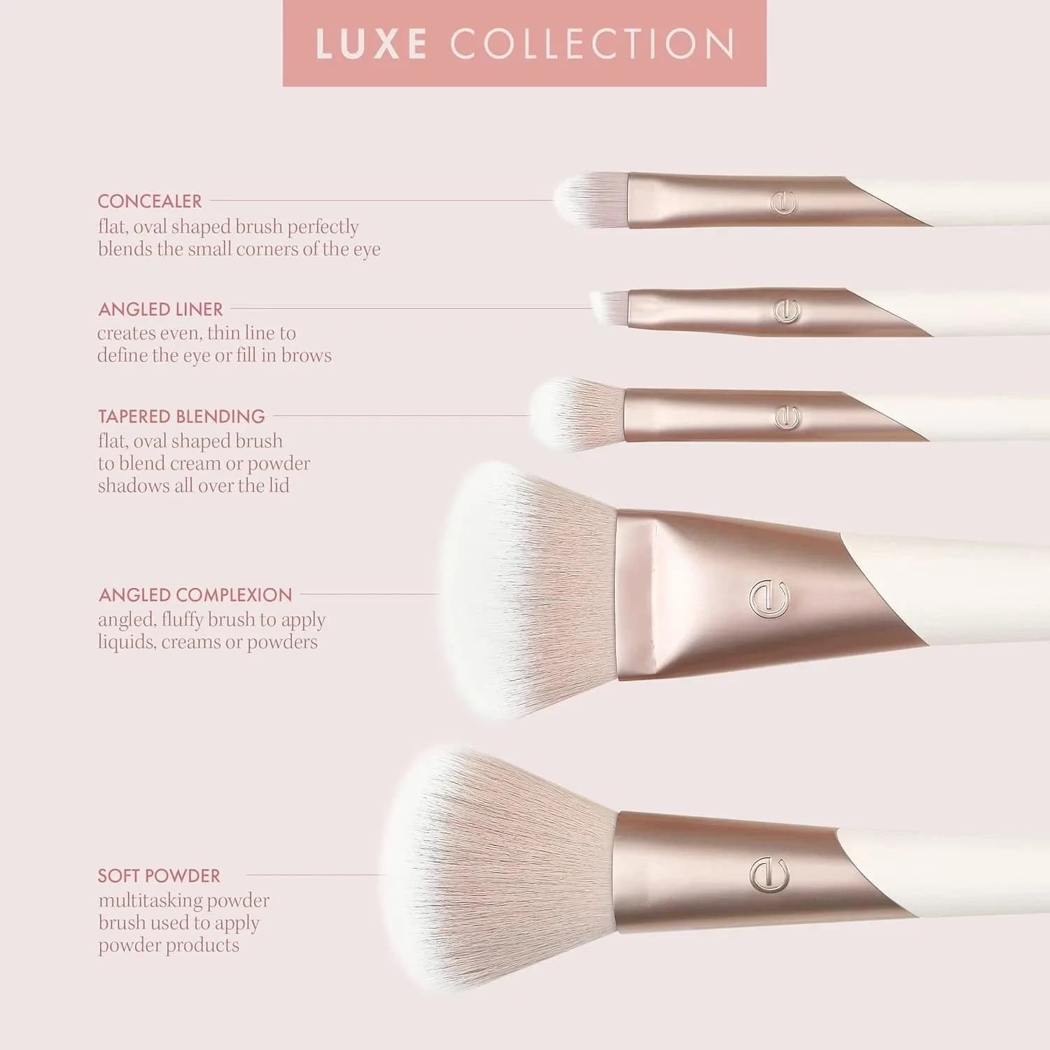 EcoTools Luxe Natural Elegance Professional Face Makeup & Foundation Brush Set
