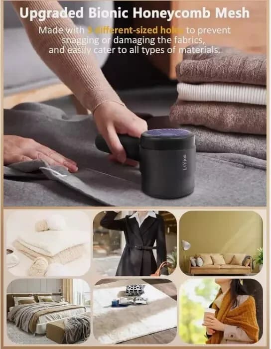 Electric Rechargeable Lint Remover Magnetic Adsorption & Powerful Suction