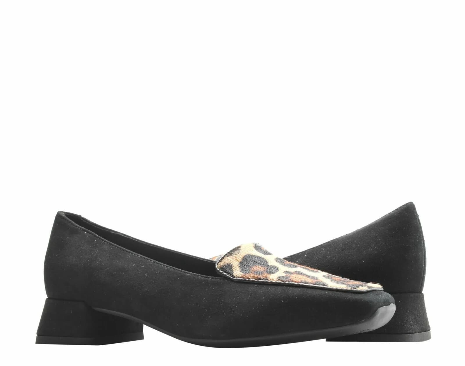 GEOX Respira D Vivyanne Bal C Pump Black Leopard Shoes UK 4 EU 37 SUEDE