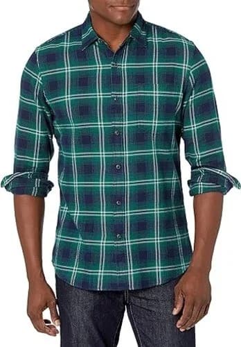 Amazon Essentials Men's Slim-Fit Long-Sleeve Flannel Shirt XXL