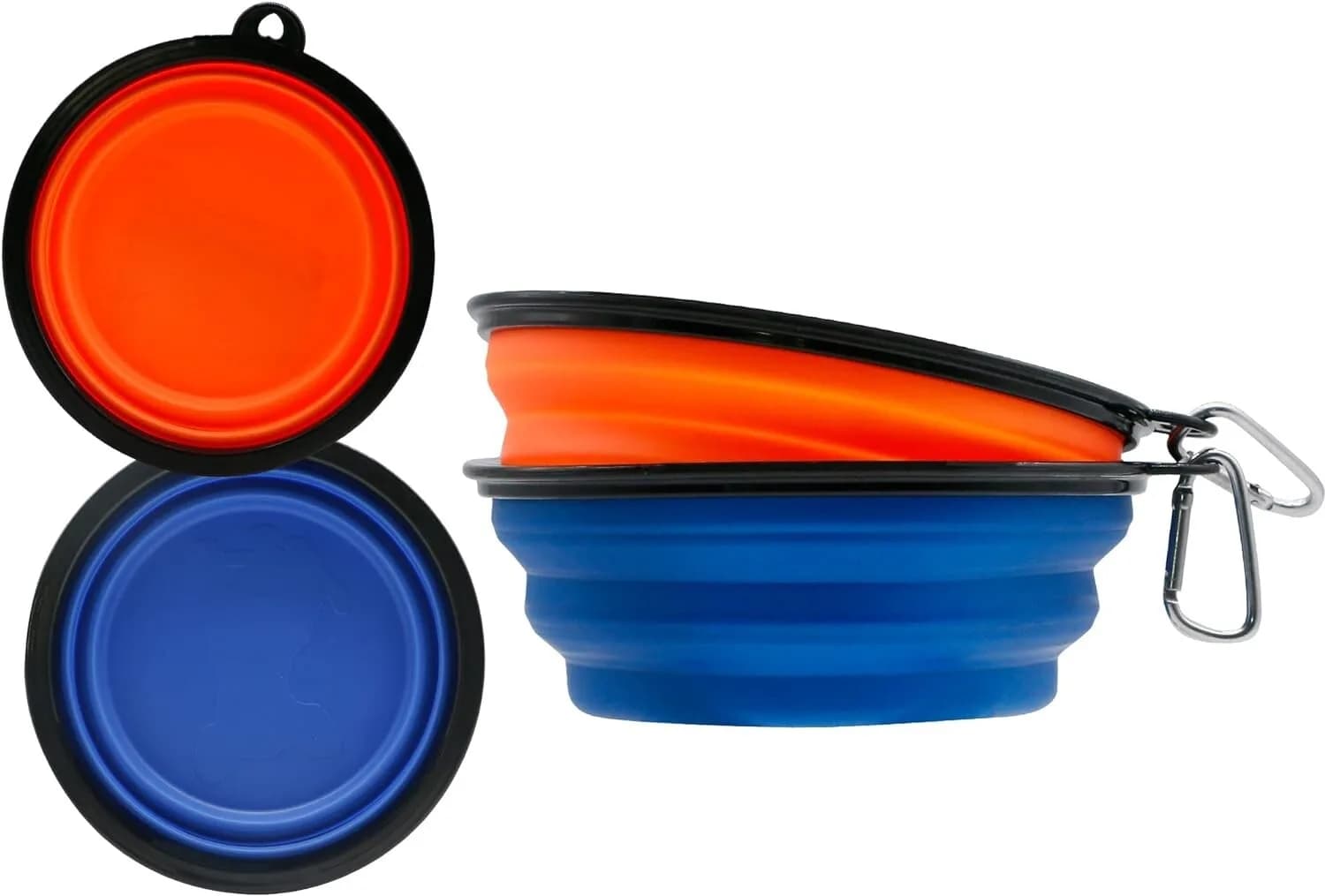 Sunlotus 2 Pack 650ml Collapsible Dog Bowl Portable Feeder for Dog Pet Food Wate