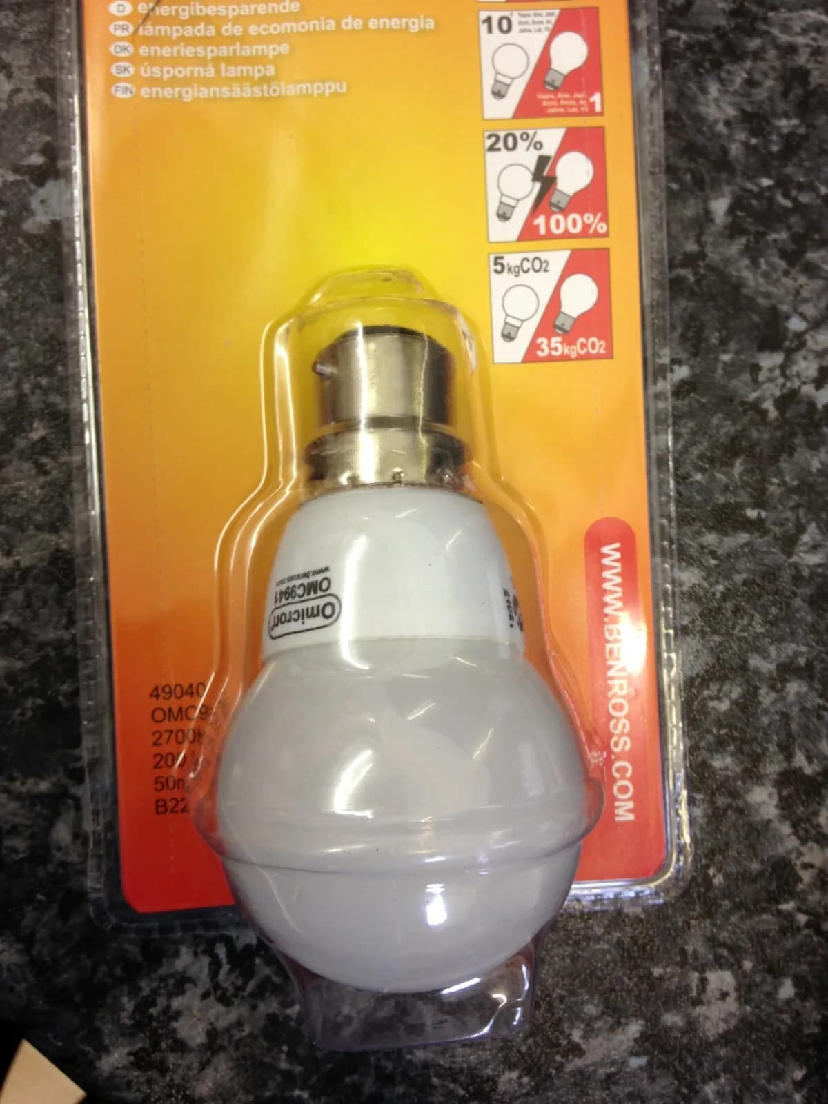 Opal Golf Round Standard Energy Saving Light Bulbs 25W Lamp Pack of 4