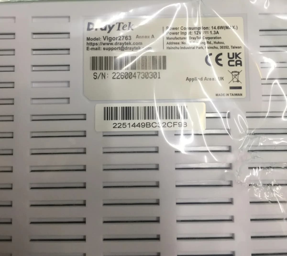 DrayTek Vigor 2763 Wireless Router White Brand New Boxed UK