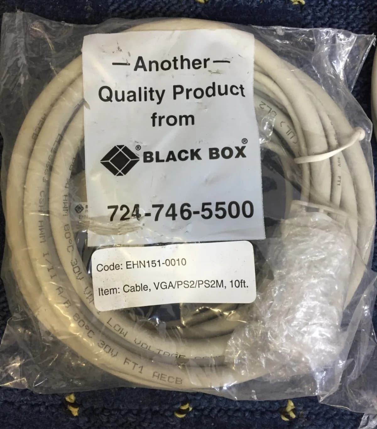 Cpu PC Cable DB25 - VGA PS2 10Ft | EHN151-0010 724-746-5500 3 meter