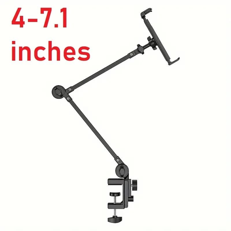 Heavy-Duty Metal Phone & Tablet Stand - 360° Rotate Bedside Long 4"-7"