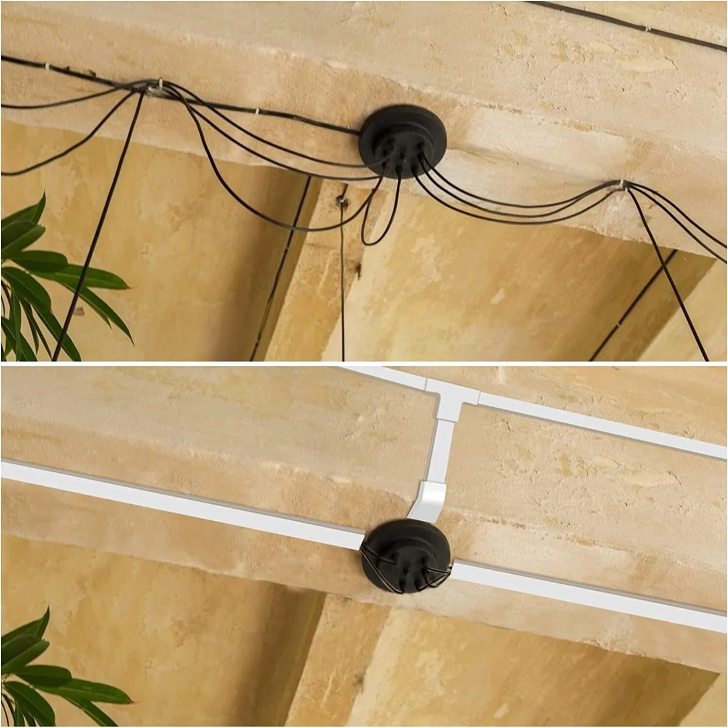 LAMEK 24×14mm Cable Trunking Accessory,12pcs Cable Wall Cover Kit Paintable Wire