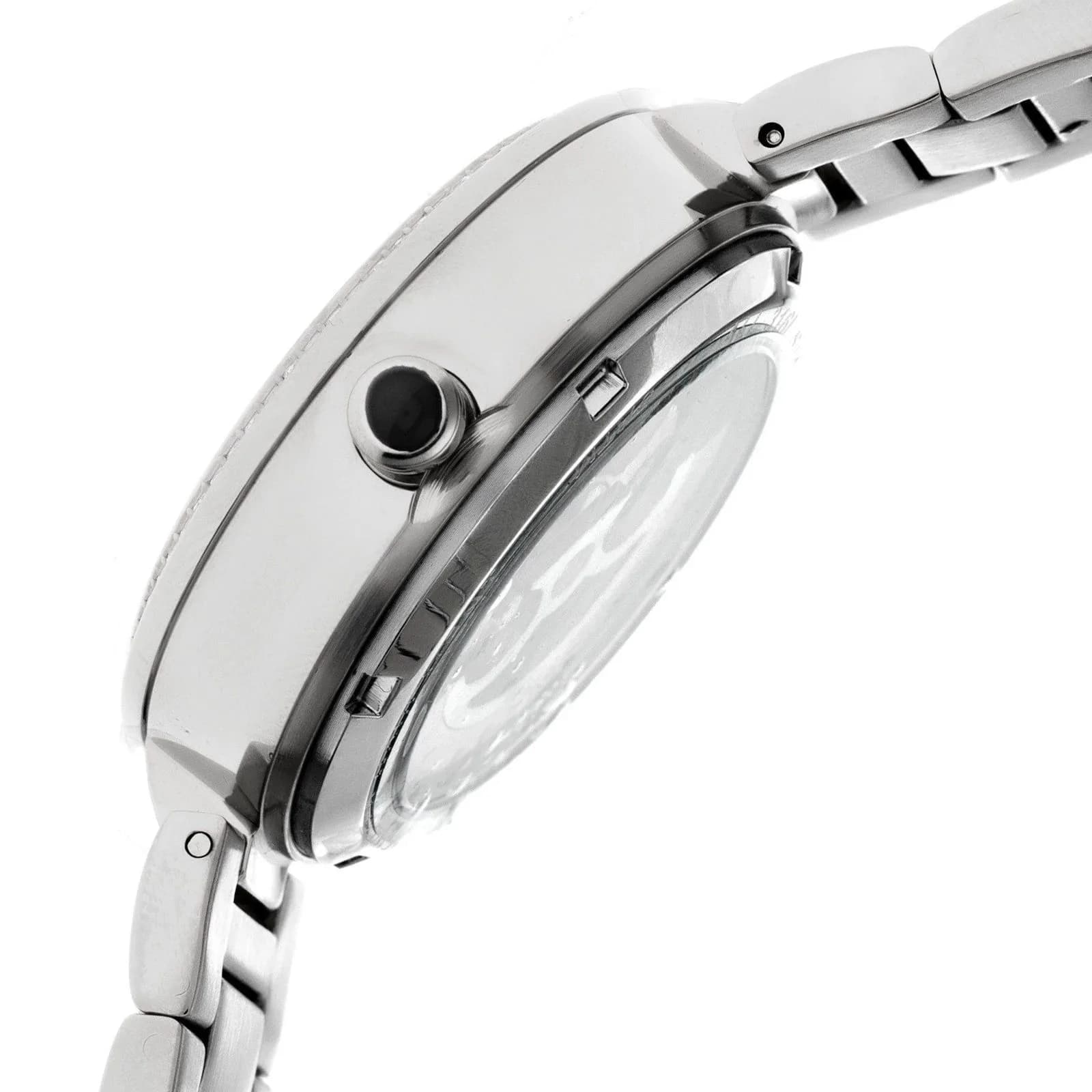 EMPRESS Women's Catherine Stainless Steel Black Hammered Watch Gift Boxed