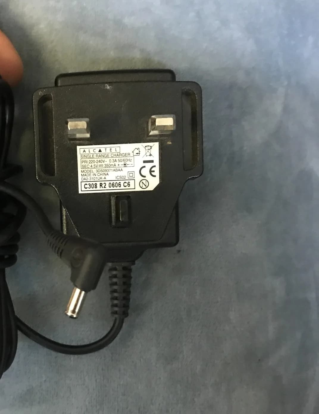 Genuine Alcatel 3DS09371ABAA UK Mains Charger, 4.5V 350mA
