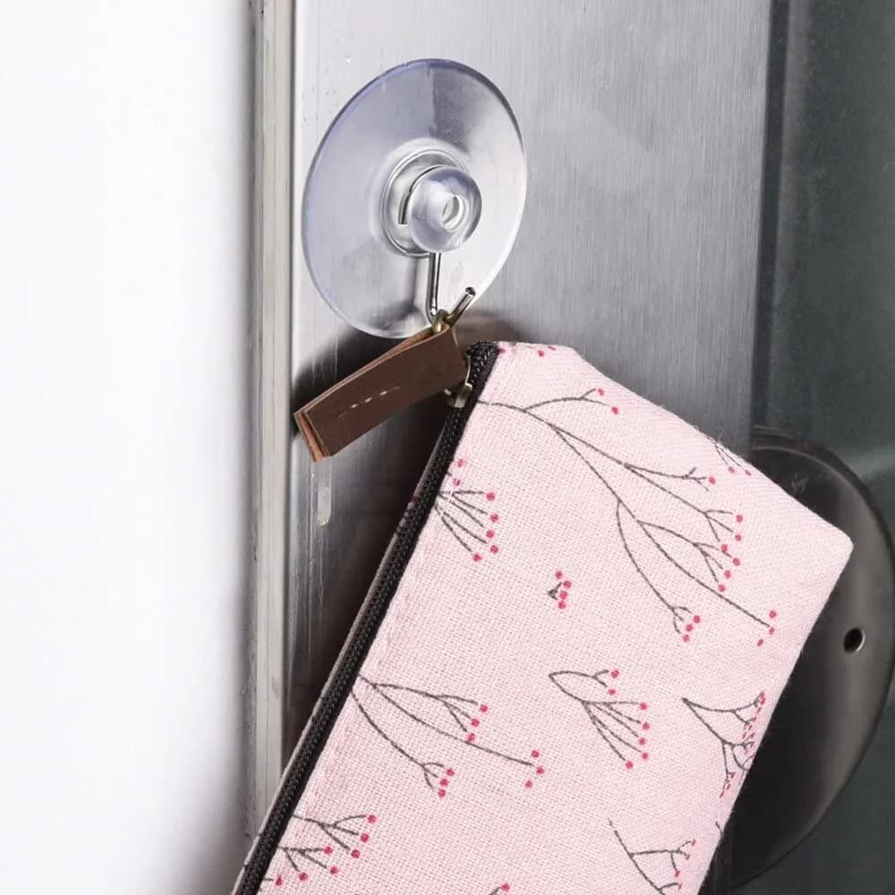 12 PACK 45mm Bathroom Kitchen Suction Cup Wall Hooks Hangers