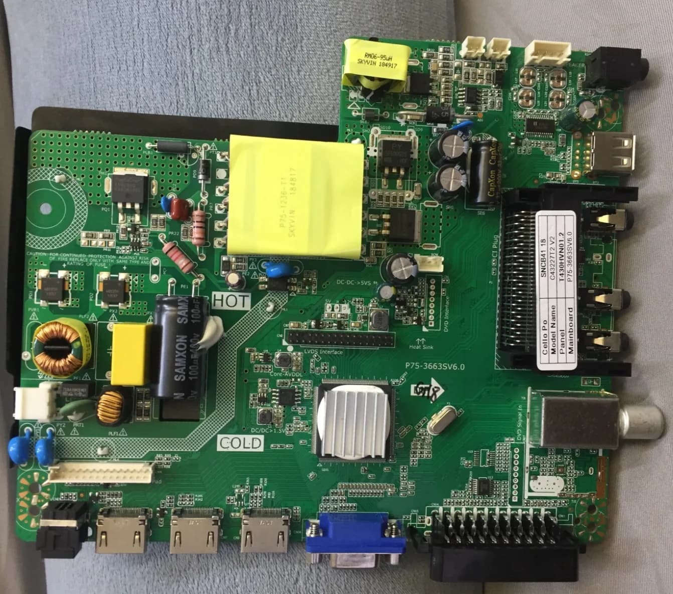 CELLO TV MAIN BOARD FOR C43227T2 V2