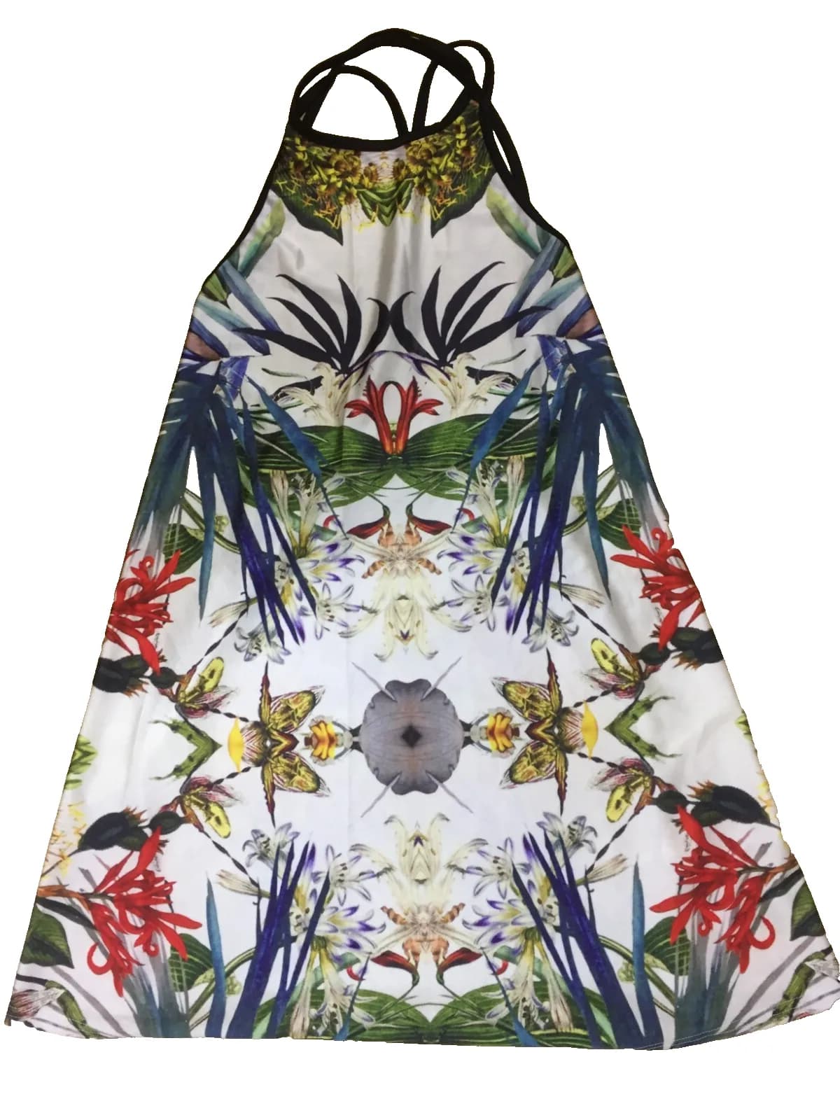 VINTAGE ROSE WOMENS FLORAL SUMMER BEACH DRESS S/M