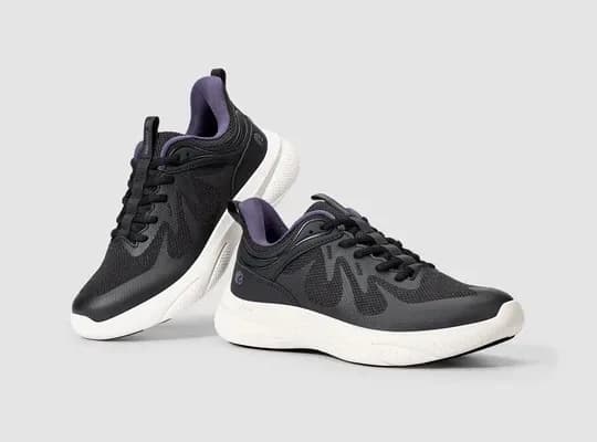 FitVille Women’s ZephyrLite V4 Women’s Trainers – UK Black/Plum UK 4 EW