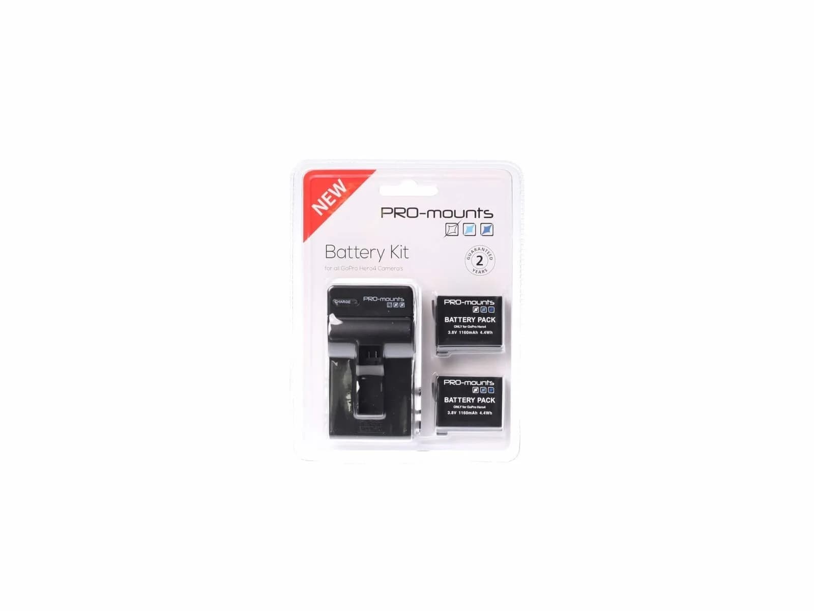 PRO-MOUNTS BATTERY KIT (H4) FOR GO PRO HERO 4