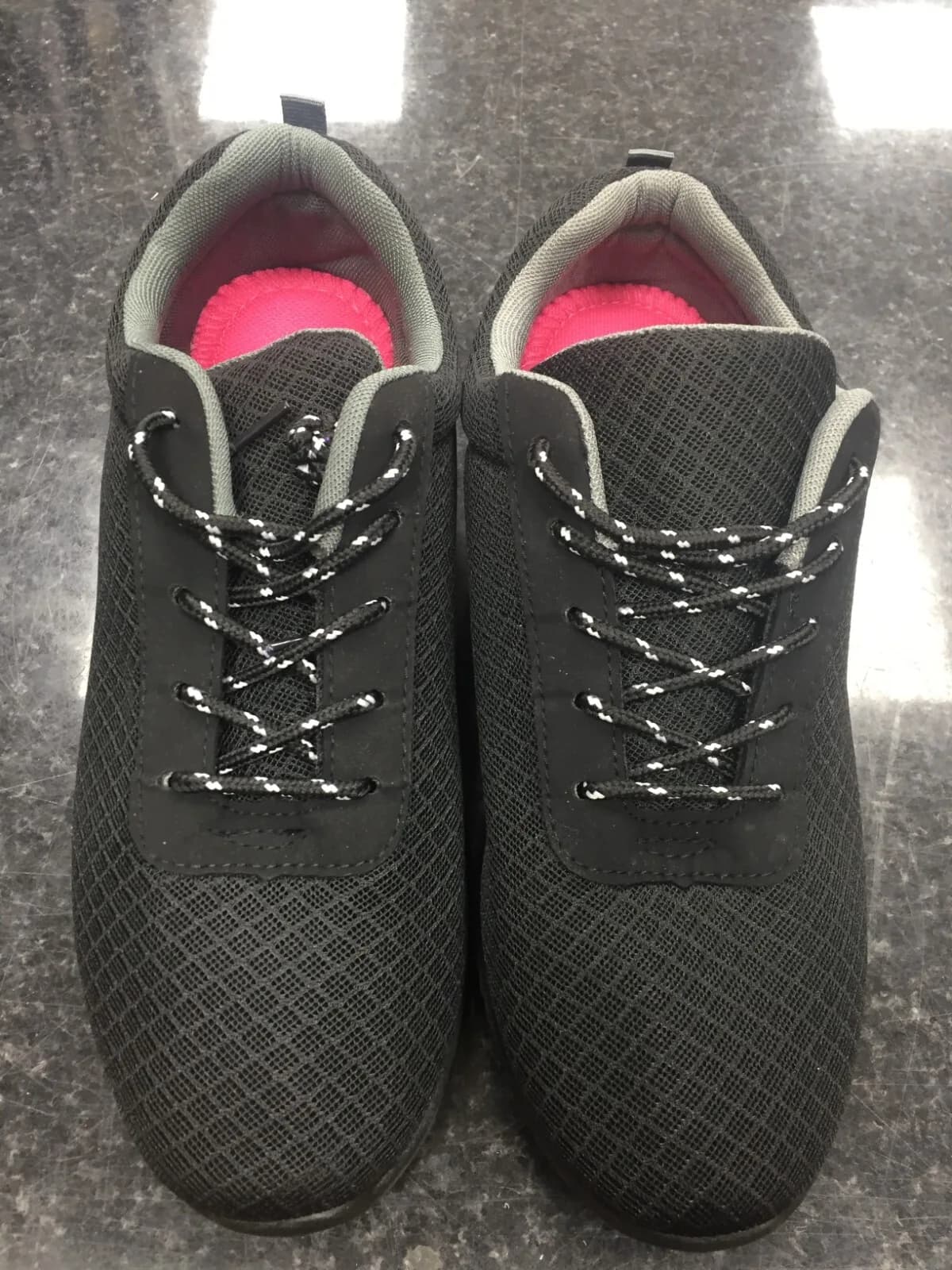 Women's Memory Foam Lace-Up Trainers Black uk size 7