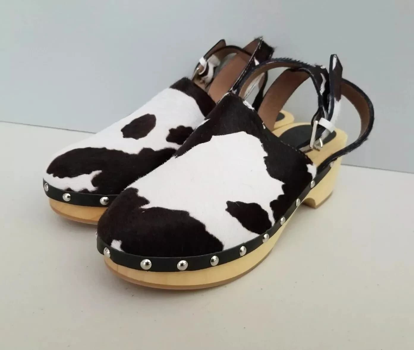 Free People X Unalira Kaia Cow Hair Clogs EU 41 UK 7