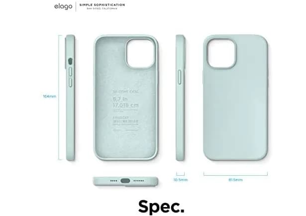elago Liquid Silicone Case Designed for iPhone 12 Pro Max 6.7" Case Mint Green