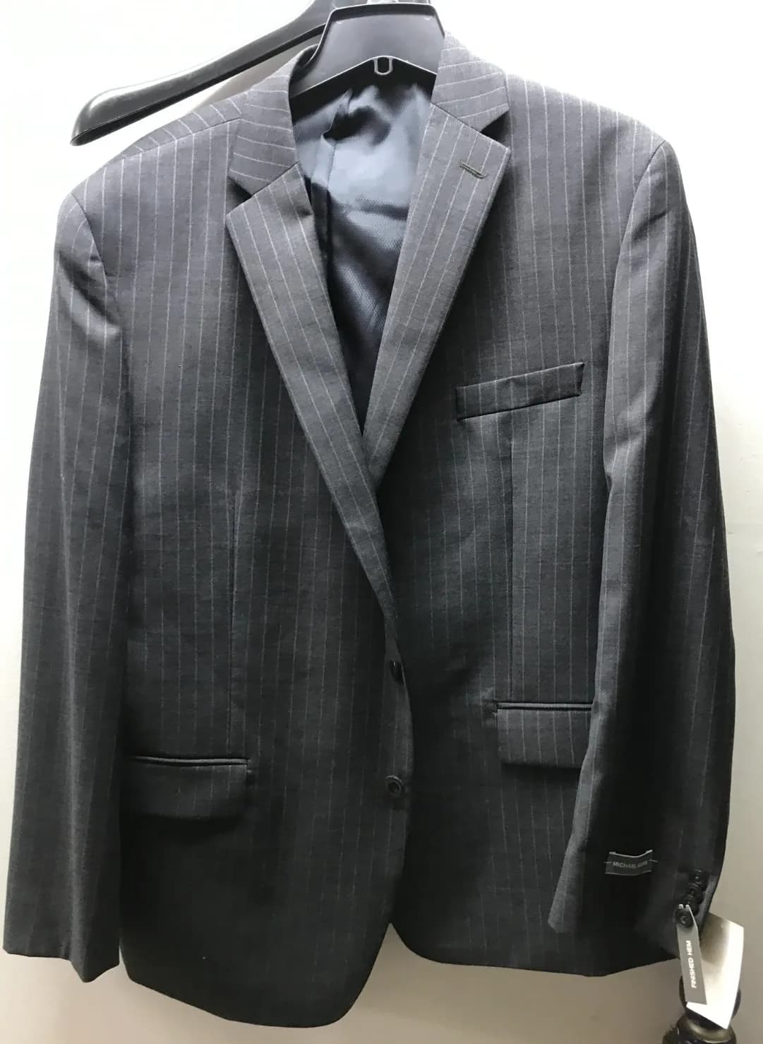 Michael Kors Mens Plaid Two Button Formal Blue 46R 39W jacket blazer RRP$600