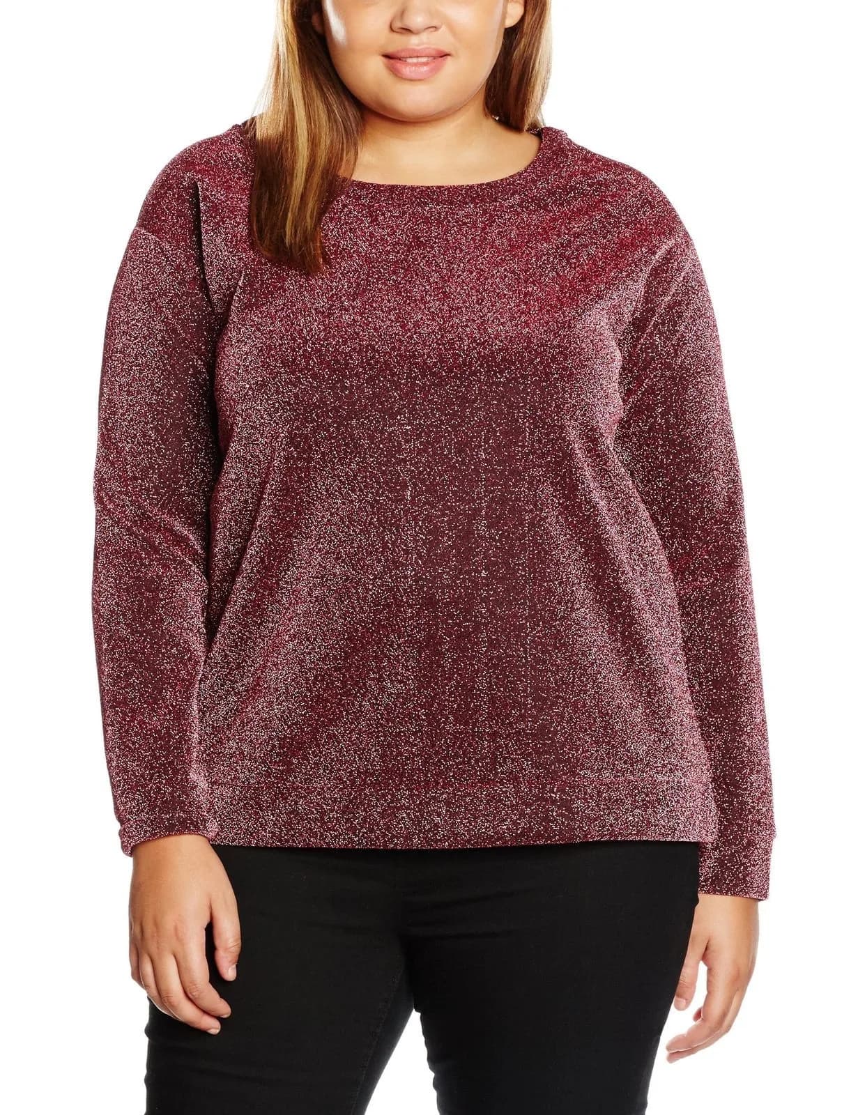 Studio Untold Women's Glitzer Sweatshirt Rosa 16