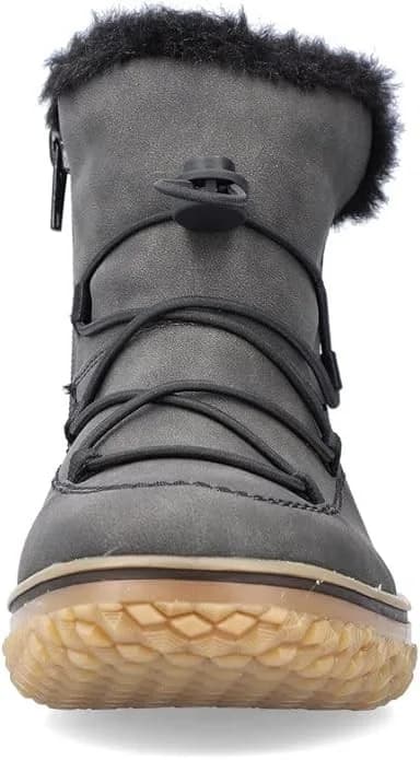 Rieker Z4278 Women’s Winter Boots EU 41 Black Warm Lined Comfort Zip Ankle Boots
