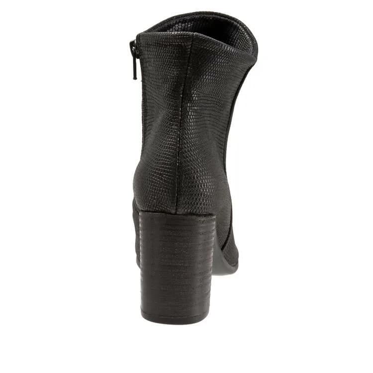 Jana Bueno Black Lizard Womens Mid-Height Leather boots Shoes Size 6 UK