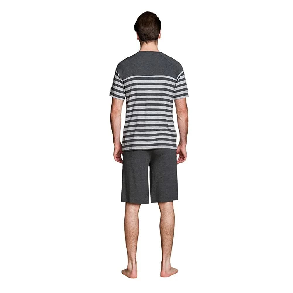 Suntasty Men's Modal Cotton Sleepwear Short Sleeve Pajama Shorts & Top Set