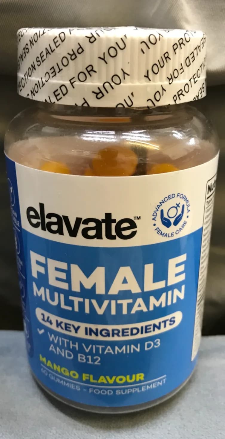 Elevate Female Multivitamin Mango Flavour Gummies New Sealed Vitamins with tin