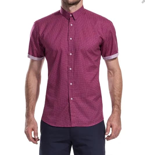 Mens Chess London Lowry Cherry Shirt James Anderson