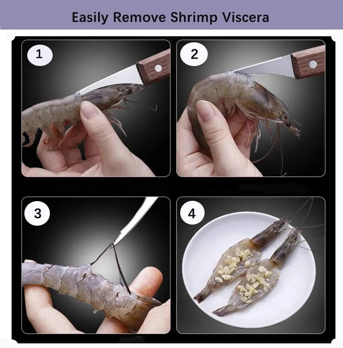 1 Piece Fish Scale Remover Brush & 1 Piece Shrimp Cutlery Kitchen