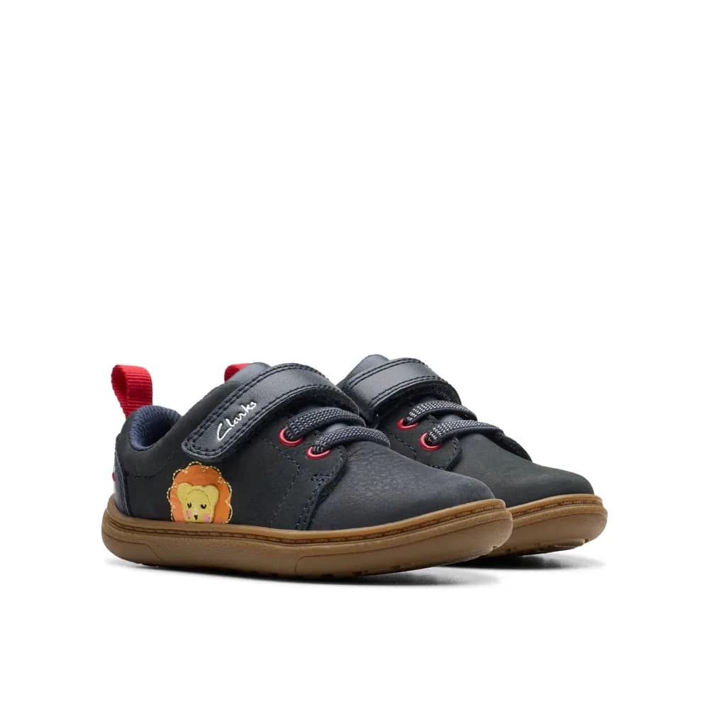 Clarks Flash Brill Navy Baby First Shoes UK 5 F EU 21 Toddler Boys