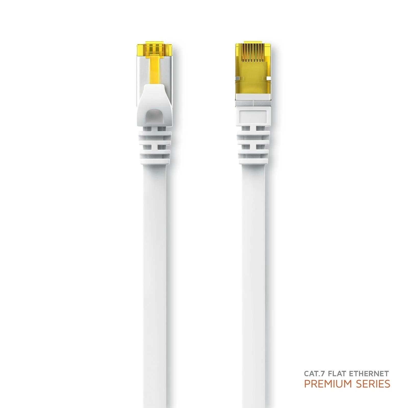 RJ45 CAT 7 Ethernet Network Highspeed LAN Patch Cable 25M WHITE