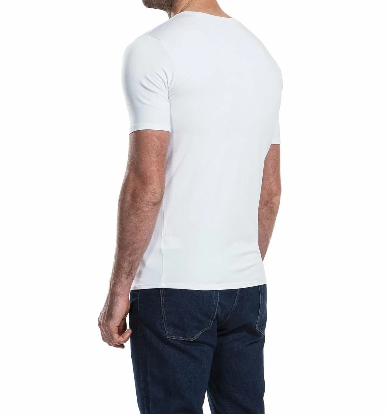 Chess London James Anderson Pendle White T-Shirt Grey/Spot Pocket Slim Fit
