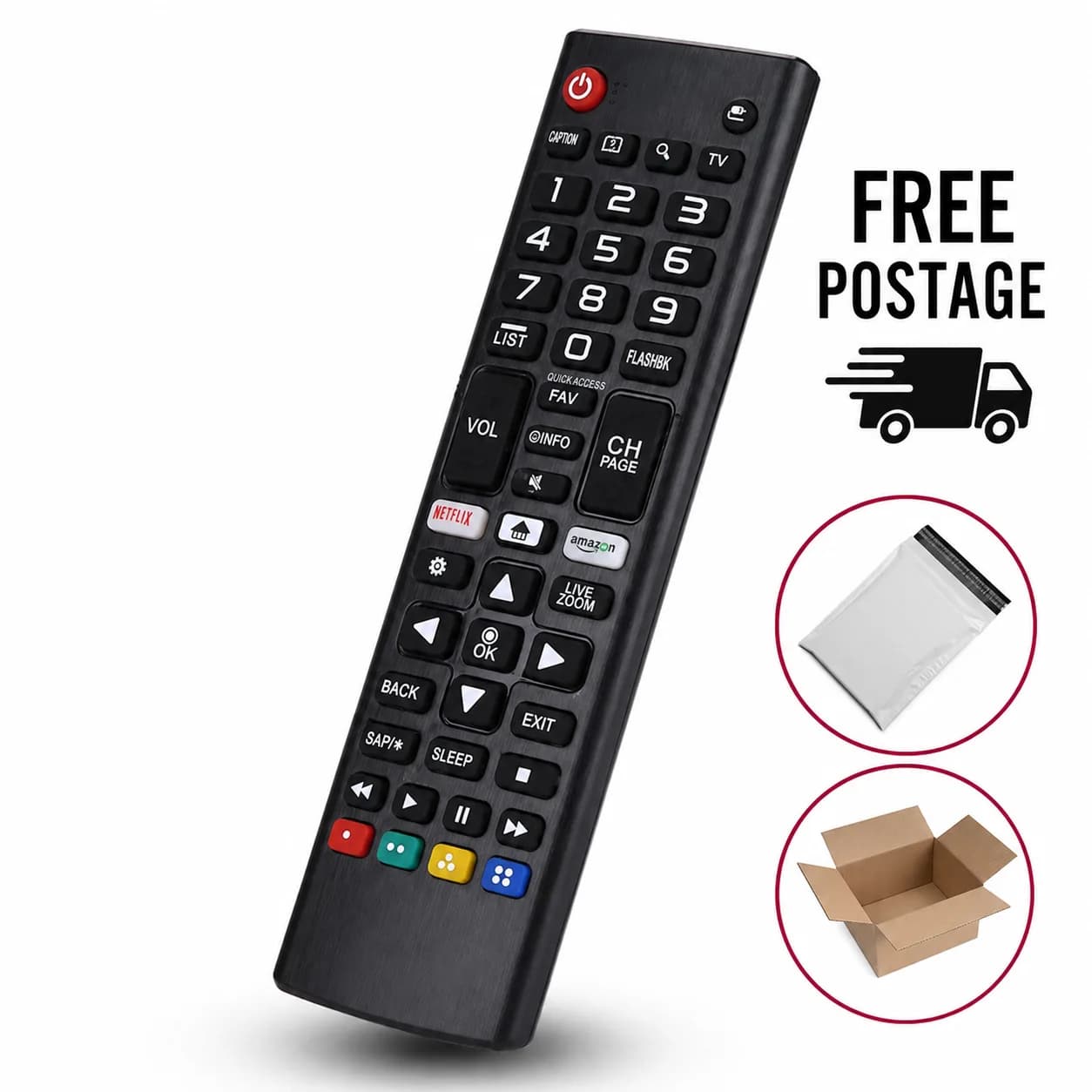 AKB75095308 LG TV Remote Control Replacement | Smart TV LED 3D Netflix Amazon