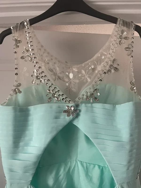 Green bridesmaid/formal dress size 8 uk