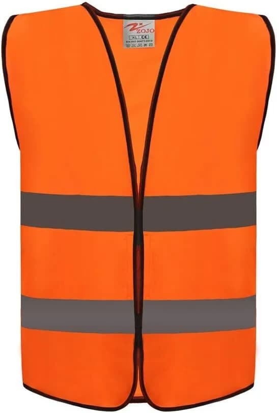 Hi Viz Vest High Vis Safety ORANGE EN471 Waistcoat Visibility Jacket Lightweight