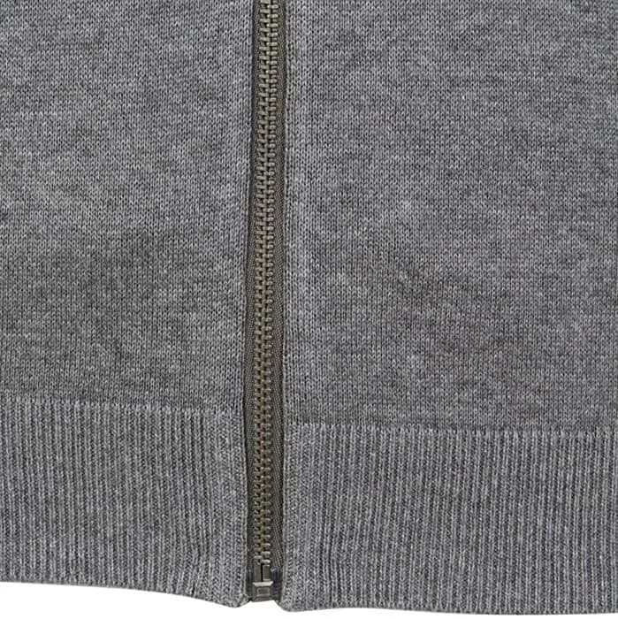 Dissident men's zip fasten cardigan top grey uk Small