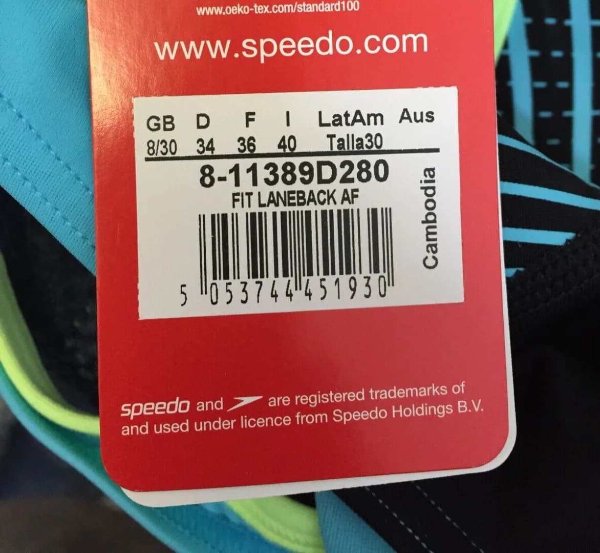 SPEEDO FIT LANEBACK - 1-PIECE SWIMSUIT - WOMEN'S 8/30