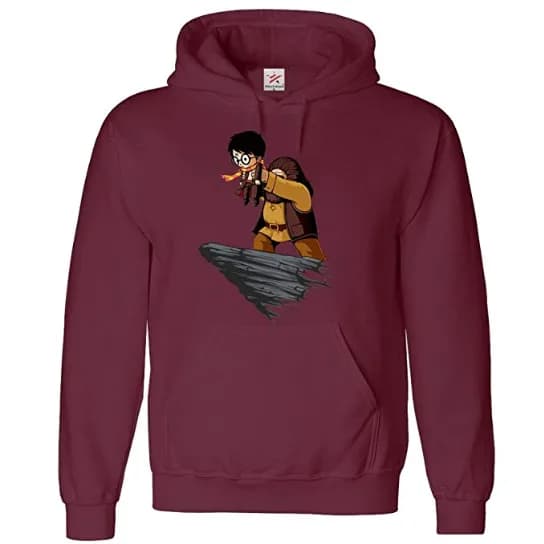 Inspired Property Baby Lion Quidditch Mens Burgandy Top Hooodie Harry Potter