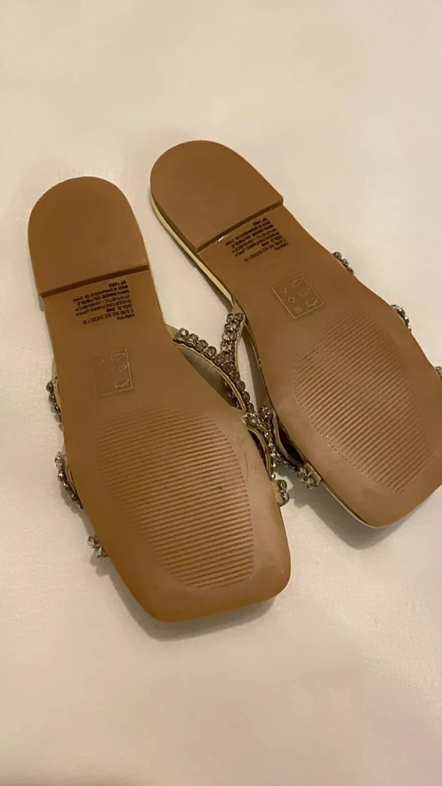 Steve Madden, Rhinestone Bejewelled Flat Crossover Pattern Sandals uk 2.5